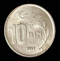 Монета Туреччини 10000 лір 1996-97 рр.