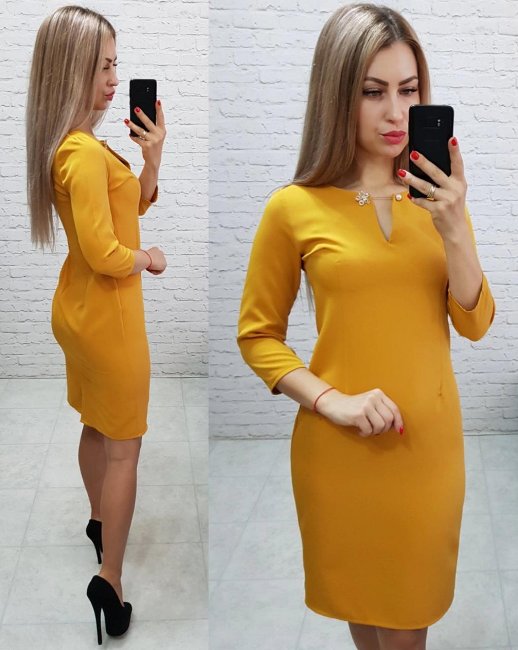 Сукня жіноча, модель 805, колір гірчиця
