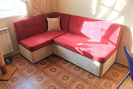Розкладний диванчик на кухню (Червоно-молочний)
