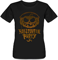 Женская футболка Halloween Party (чёрная)