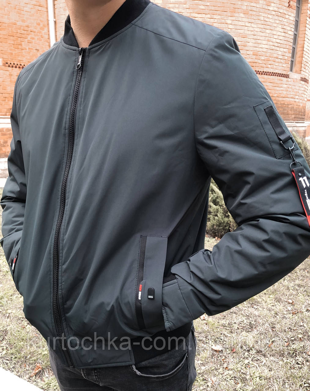 Мужская Куртка Бомбер Короткая Осенняя Теплая — Купить Недорого на Bigl ...