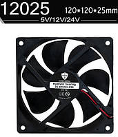 Вентилятор діаметр 120 мм товщина 25 мм живлення 12 В