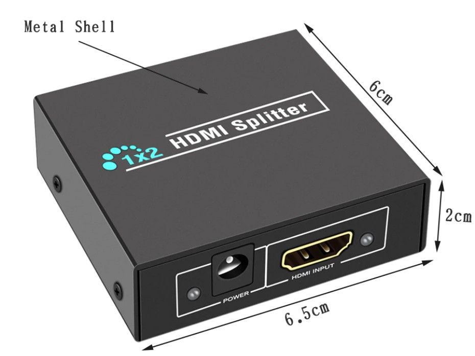 HDMI сплиттер (разветвитель) на 2 порта - фото 1 - id-p1058549185