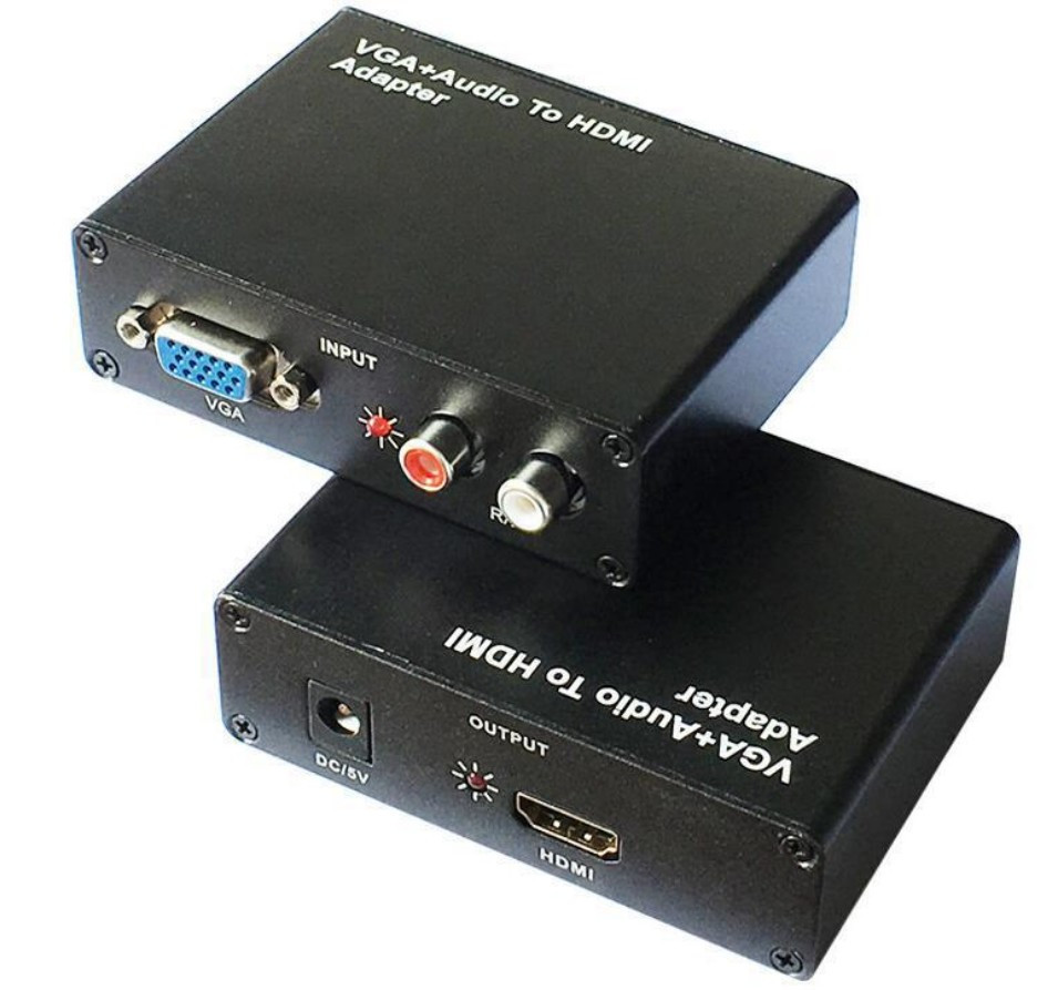Конвертер VGA на HDMI разрешение 1080p с блоком питания - фото 1 - id-p1058549187