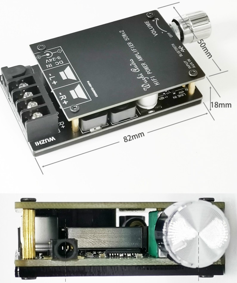Аудіо підсилювач ZK-502C 2х50 Вт HI-FI на чіпі TPA3116D2