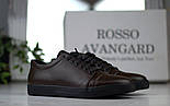 Кросівки чоловічі коричневі кеди з натуральної Rosso Avangard Gushe Mahogany Brown, фото 10