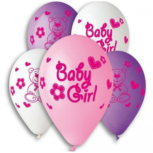 Кулька гелієва 30см латексний "Baby Girl"