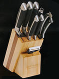 Набір ножів Edenberg EB-3612 - 9 шт на дерев'яній підставці, фото 2