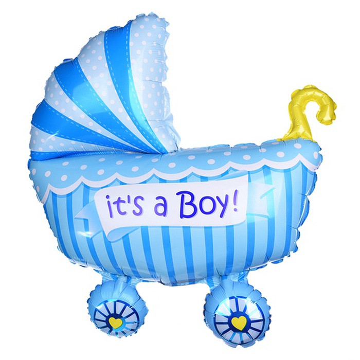 Фольгований куля фігура коляска Baby boy