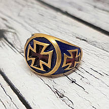 Кільце перстен Хрест Тамплієрів, фото 2