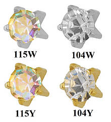 Сережки-голки для проколу вух стерильні Studex кришталь гірський кришталь в крапане