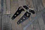 Кронштейни кріплення фари мотоцикла чорні універсальні (пара), фото 4