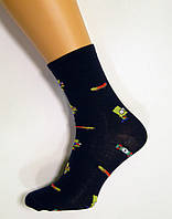 Хлопковые носки с рисунком Симпсон темно-синего цвета 37-39р