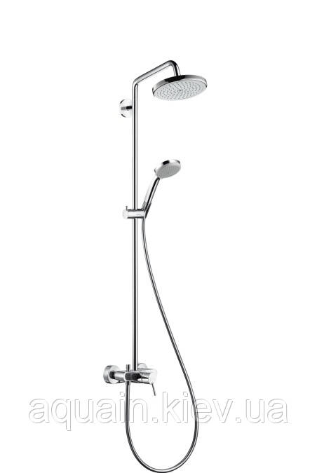 Душовий набір Hansgrohe Croma 220 Showerpipe з одноважільного змішувачем, поворотний тримач 400 мм, ½'