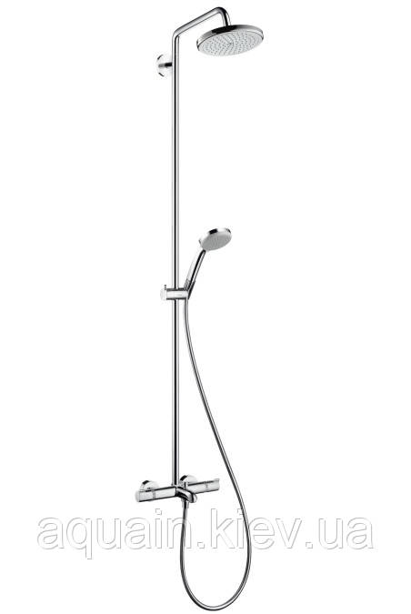 Душовий набір Hansgrohe Croma 220 Showerpipe для ванни, поворотний тримач 400 мм, ½'