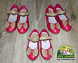 Туфлі рожеві з бантом для дівчинки розмір 27, фото 2