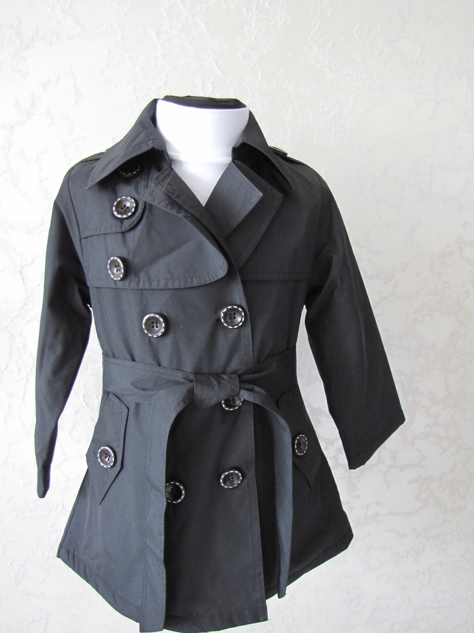Плащ-пальто для девочек 4-5 лет на флисовой подкладке - фото 1 - id-p121242568