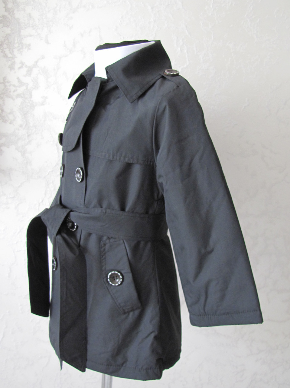 Плащ-пальто для девочек 4-5 лет на флисовой подкладке - фото 5 - id-p121242568