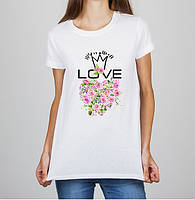 Женская футболка с принтом Love Push IT