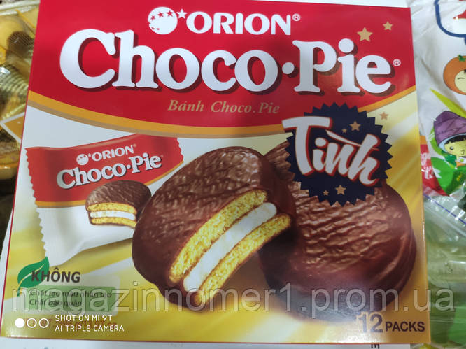 Купить ШОКОЛАДНЫЕ ПИРОЖНЫЕ ЧОКО ПАЙ (CHOCO PIE) ORION (12 ШТ.), 396 г ...