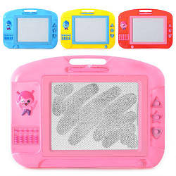 Дитяча дощечка для малювання 8019/27024 магнітна чорно-біла 3 штампи лічби