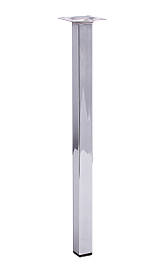 Ножка мебельная квадратная Larvij 400xd25 мм Хром (L61S40CH25)