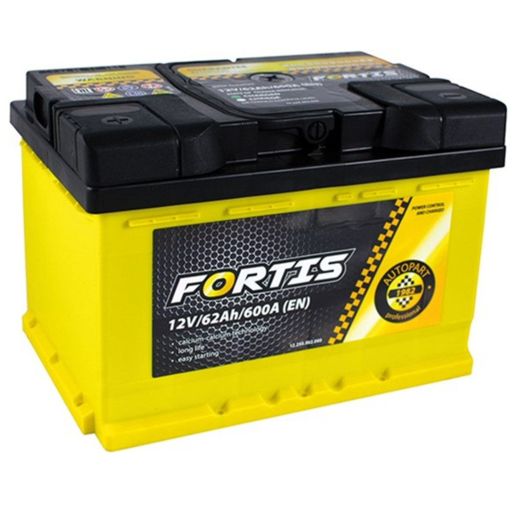 АКБ 6 ст 62 А (600EN) (0) AutoPart FORTIS Євро (низьк.175)