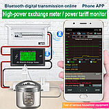 Энергометр 100 Ампер 220V + Bluetooth + термометр, Амперметр, вольтметр, ватметр 100 ампер, фото 3