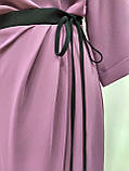 Плаття нарядне лілове з чорним поясом, Туреччина, фото 4