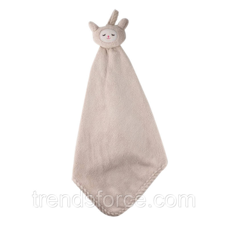 Лазневий махровий рушник Овечка 34х34 см SH88222 бежевий 149113