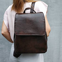 Женский рюкзак с клапаном коричневый Monsen 10Ko1113-brown