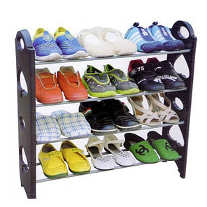 Полиця для взуття органайзер Amazing Stackable Shoe Rack, 4 полиці на 12 пар 151128, фото 2
