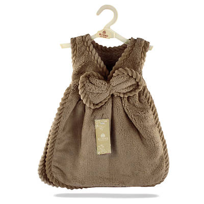 Рушник махровий для рук Плаття з бантом 33х33 см SH88238 бежевий 132183 Коричневий