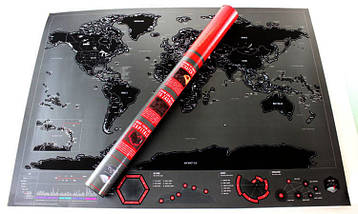 Скретч карта світу Fun Trip Capitals Edition, Premium Matte Black, фото 2