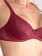 Комплект жіночої нижньої білизни Acousma U6460BC-P6460H оптом, чашка B, колір Бордовий, фото 3