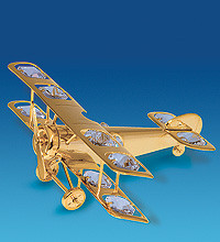 Фігурка Сваровскі з позолотою "Літак" AR-3391