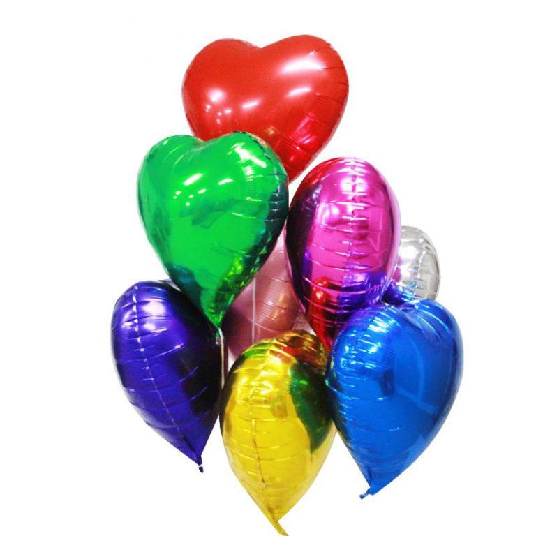 Фольговані кулі 45 см гелієві серця, фото 1