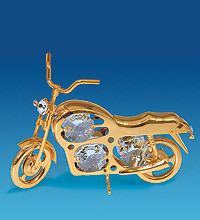 Фігурка Сваровські з позолотою "Мотоцикл" AR-3615