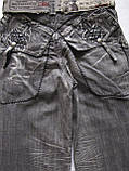 Джинси для хлопчиків 140,145,155,160,165 зростання з поясом, фото 4