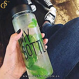Спортивна пляшечка — "My Bottle" лляний чохол, фото 3
