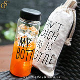 Спортивна пляшечка — "My Bottle" лляний чохол, фото 4
