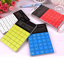 Калькулятор Deli 1589 мікс 12 розрядів, яскравий корпус, безшовні кнопки, 165*103*125 мм, фото 3