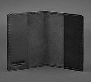 Обкладинка для паспорта зі шкіри 1.3 (чорна) шкіра Krast, фото 4