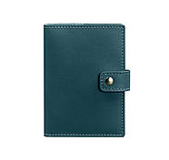 Обкладинка для паспорта зі шкіри з віконцем 5.0 (зелена), фото 2