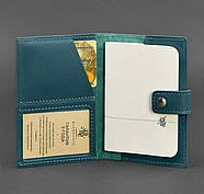 Обкладинка для паспорта зі шкіри з віконцем 5.0 (зелена), фото 4