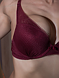Комплект жіночої нижньої білизни Acousma (A64 69BC/P64 69H), колір Бордовий,  розмір 85C-XL, фото 3