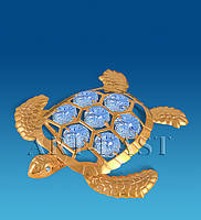 Фігурка Сварівські з позолотою "Морська черепаха" AR-3942, фото 2