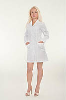 Медицинский габардиновый халат для женщин выше колена 40-50 48