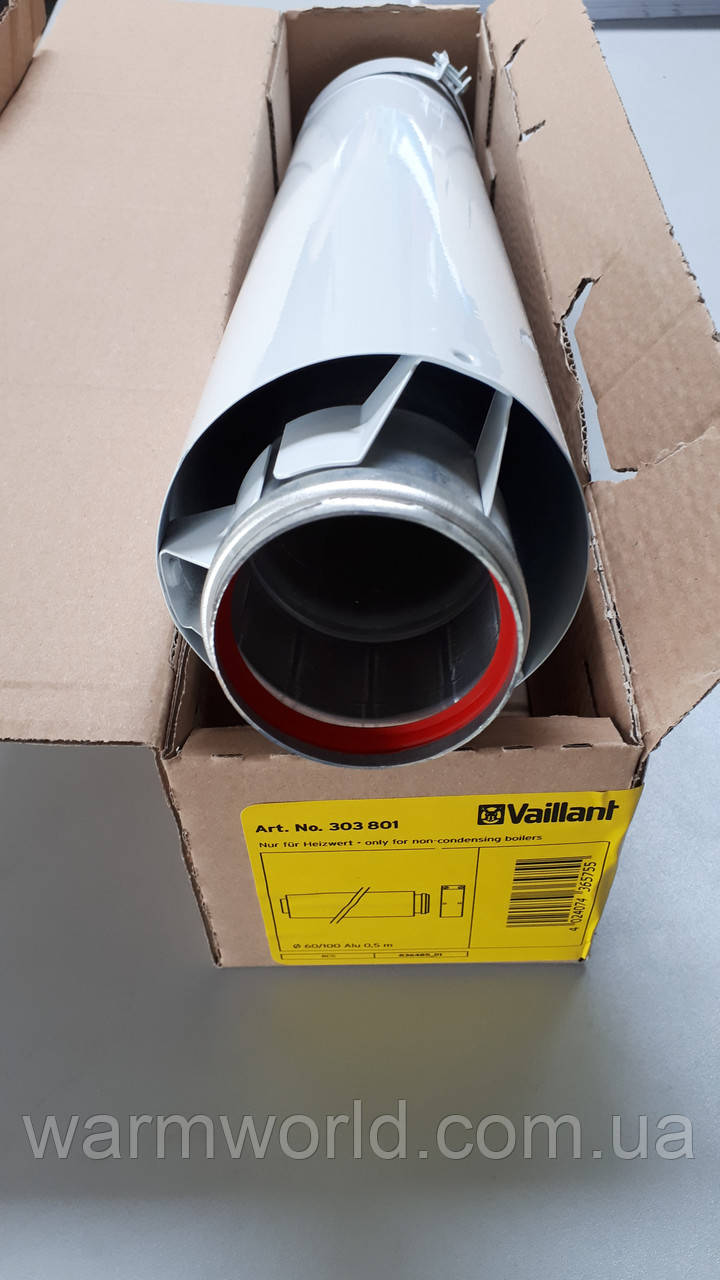 303801 Коаксіальна концентрична труба 0,5 м 60/100 Vaillant Tec Pro Plus /5, фото 1