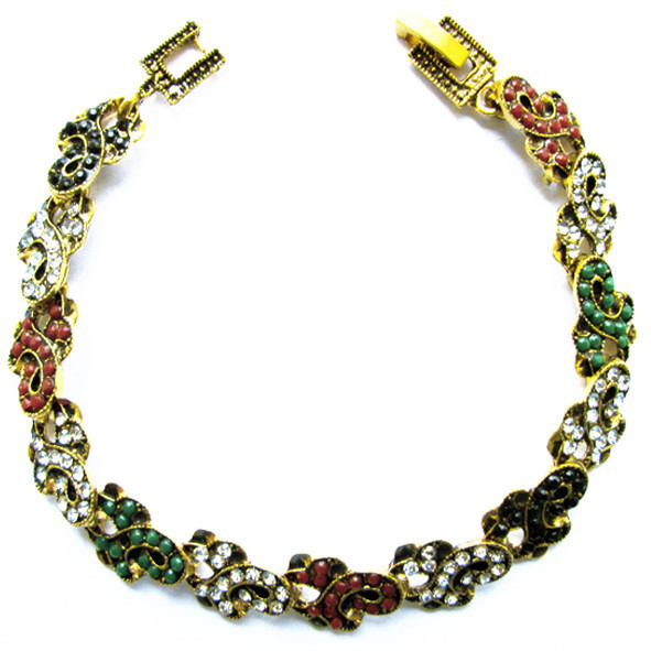 Браслет Жіночий Завиток Терпенія в Східному стилі з Каміннями різного кольору, Біжутерія, фото 1